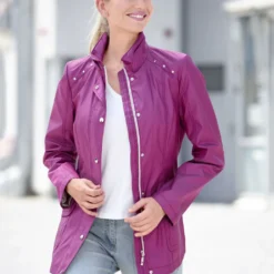 Deutschland Fashion Verkaufs-Shop -Deutschland Fashion Verkaufs-Shop jacke mit ziernieten an der schulterpartie farbe fuchsia groesse 036 1