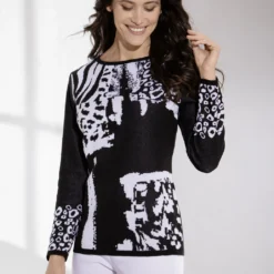Pullover In Jacquard-Dessin