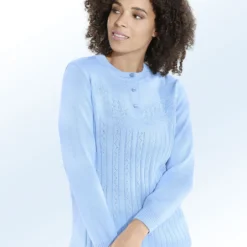 Pullover Mit Floraler Struktur