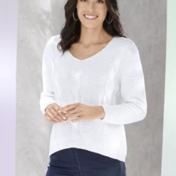 Pullover Mit Kürzerem Vorderteil