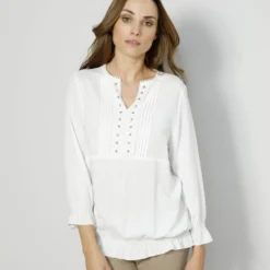 Schlupfbluse Mit Rüschen