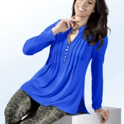 Shirt-Tunika Mit Schmuckknopfleiste