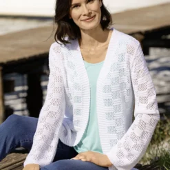 Strickjacke Mit Dezentem Glanz