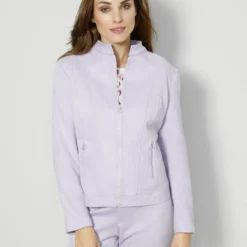 Veloursimitatblazer Mit Weichem Griff -Deutschland Fashion Verkaufs-Shop veloursimitatblazer mit weichem griff farbe flieder groesse 038 2